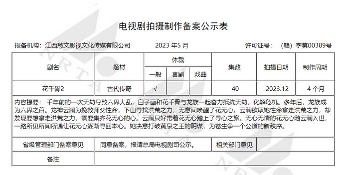 花千骨2预计12月开拍