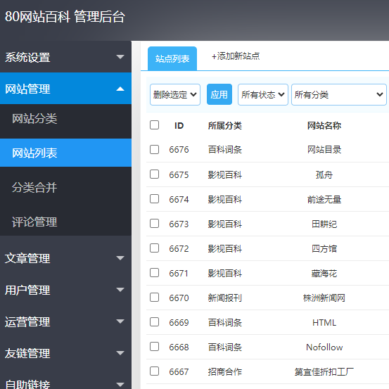 网站目录